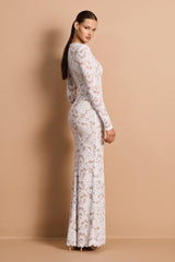 Nookie Delphine LS Lace Gown - Ivory