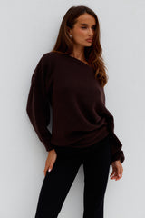 Dionne Knit Sweater - Chocolate