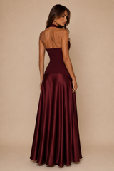Solene Maxi Dress - Black Cherry