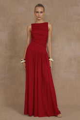 Nalla Maxi Dress - Cherry
