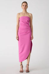 Misha Audrina Crepe Midi Dress - Purple Rose