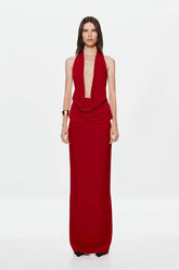 Misha Vanessa Jersey Maxi Dress - Cherry