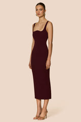 Nookie Elle Midi Dress - Wine