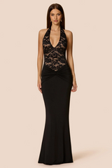 Nookie Lennox Halter Gown - Black