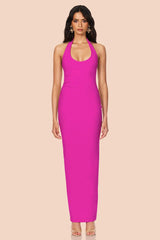 Nookie Natalia Halter Maxi Dress - Fuchsia