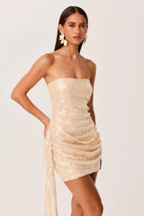 Zephyra Mini Dress - Champagne