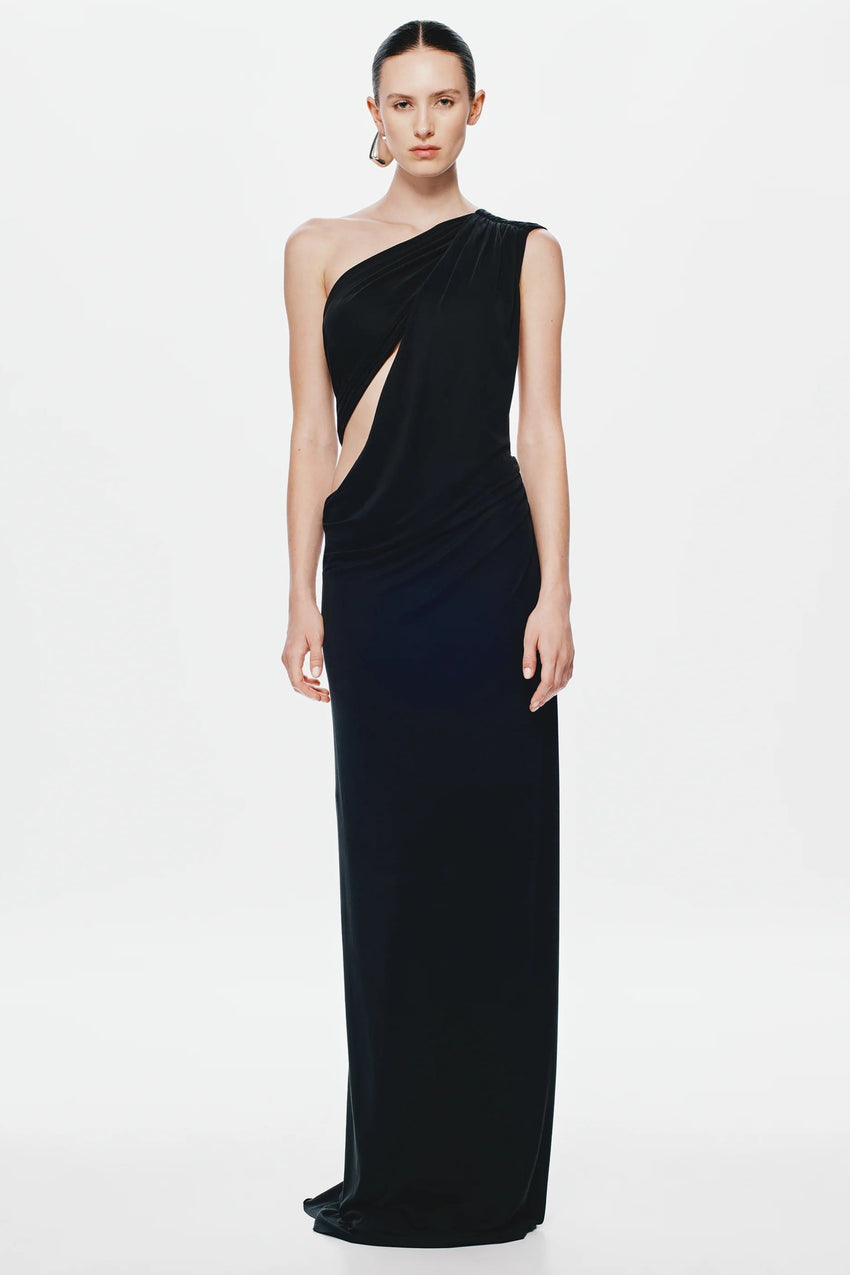 Misha Solstice Cupro Maxi Dress - Black