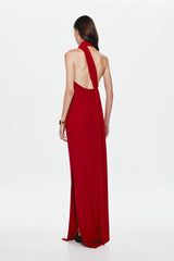 Misha Nicolette Jersey Maxi Dress - Cherry