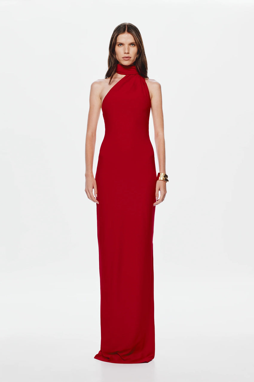 Misha Nicolette Jersey Maxi Dress - Cherry