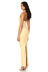 Nookie Natalia Halter Maxi Dress - Lemon