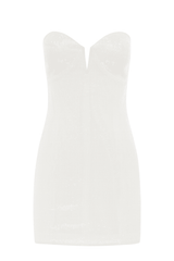 Nicki Mini Dress - White Sequin