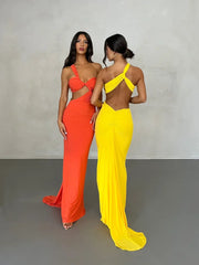 Sari Gown - Yellow