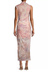 Misha Tillie Mesh Midi Dress - Waterlily Print