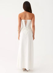 Cerisa Linen Maxi Dress White