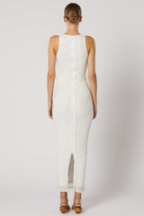 Reyna Zip Back Dress - White