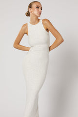 Reyna Zip Back Dress - White