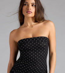 Classic Cutie Polka Dot Ruffled Knit Romper