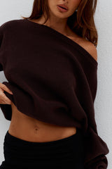 Dionne Knit Sweater - Chocolate