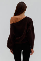 Dionne Knit Sweater - Chocolate