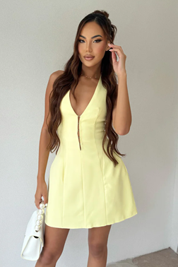 Elisabeth Mini Dress - Lemon