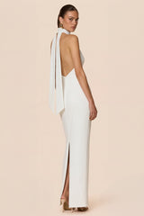 Nookie Martini Halter Gown - Ivory