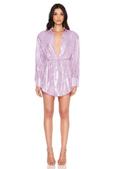 Nookie Oracle Shirt Dress - Lilac