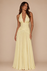 Elara Maxi Dress - Butter Yellow