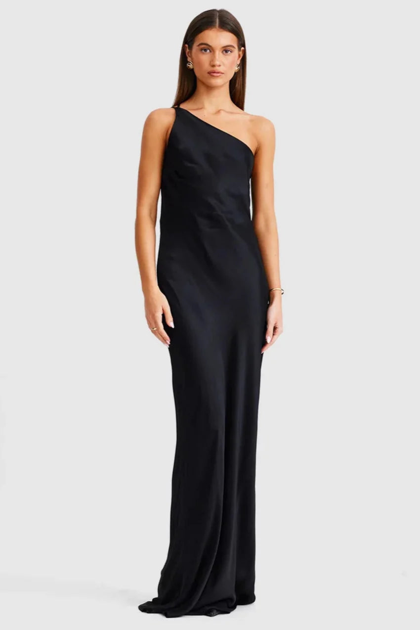 Aubrey Cowl Back Maxi Dress - Black