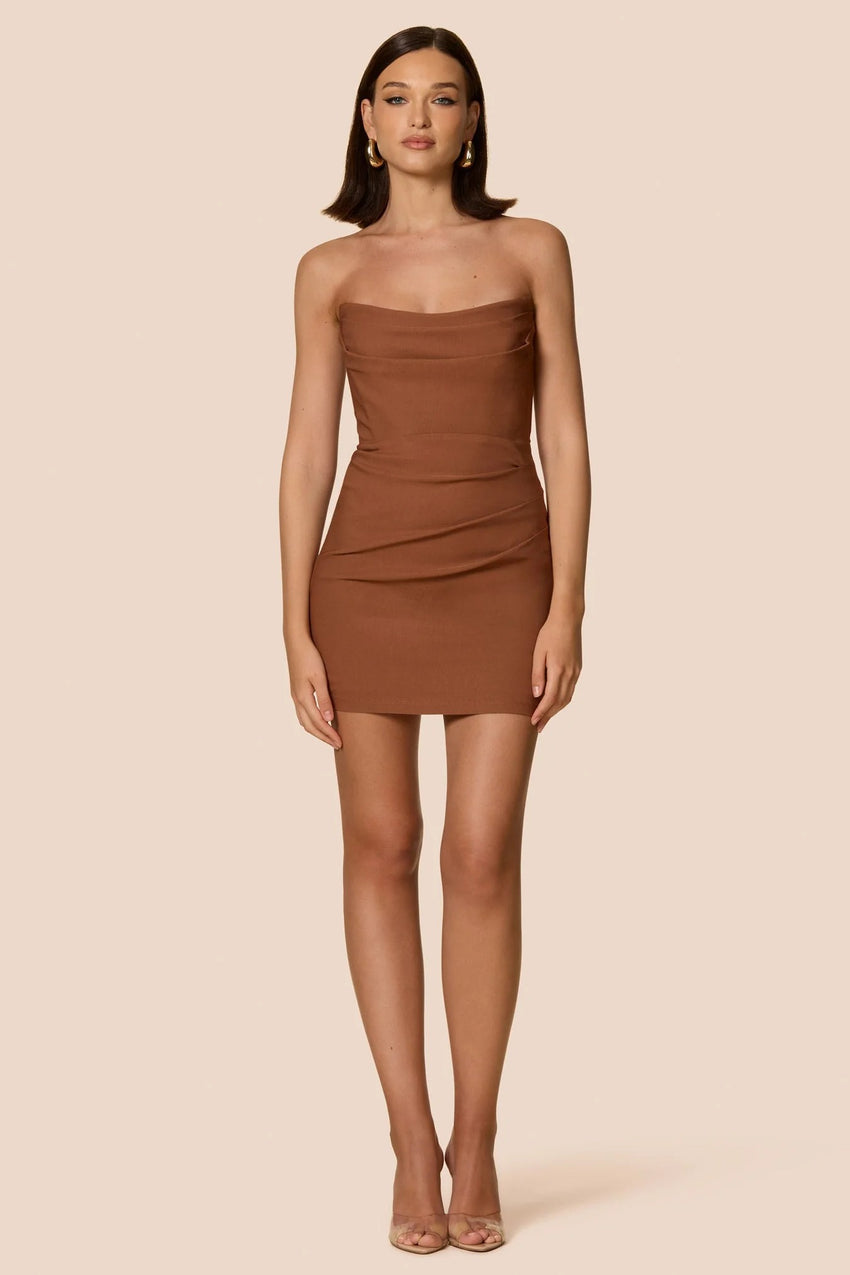 Nookie Zenya Mini Dress - Caramel