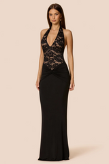 Nookie Lennox Halter Gown - Black