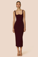 Nookie Elle Midi Dress - Wine
