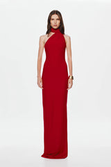 Misha Nicolette Jersey Maxi Dress - Cherry