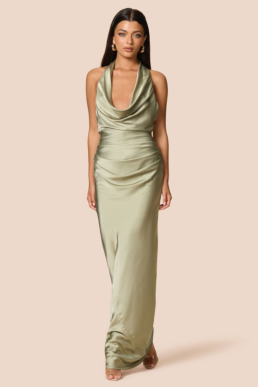 Nookie Penelope Drape Gown -  Thyme